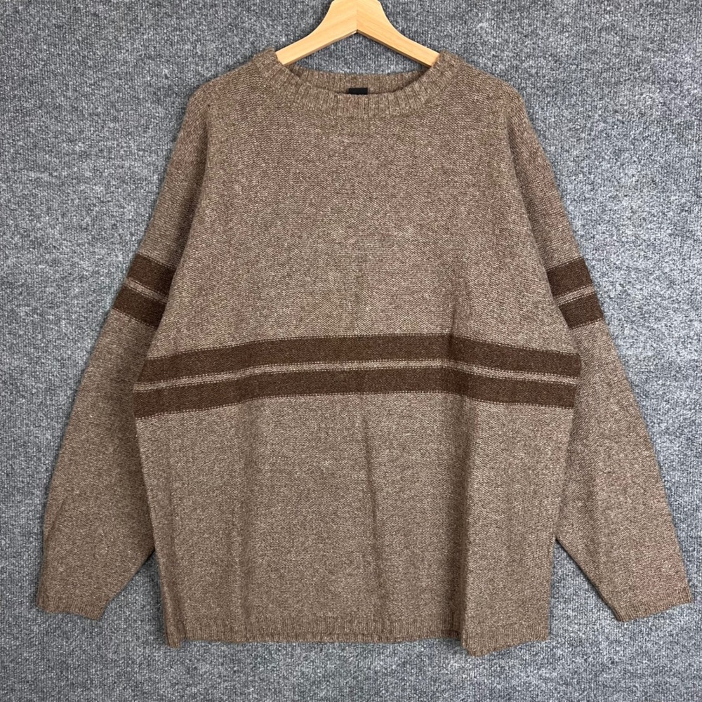 Vintage Patagonia Crewneck Sweater Mens XL Brown Good Striped Wool
